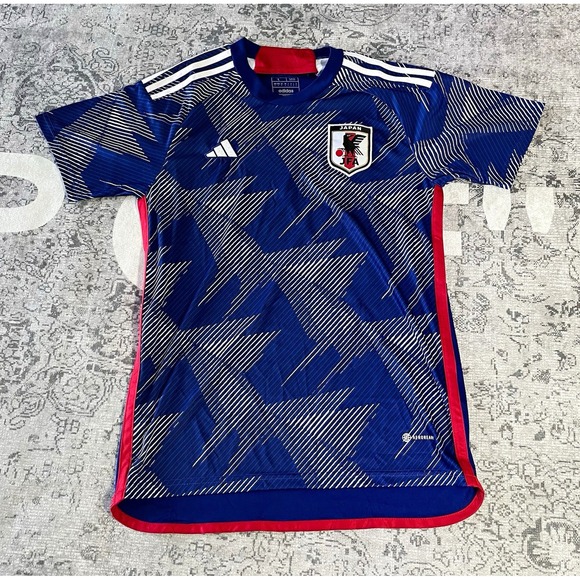 adidas Other - adidas Japan JFA Men's Soccer Jersey AEROREADY Slim Fit L Blue White Red